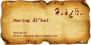 Hering Ábel névjegykártya